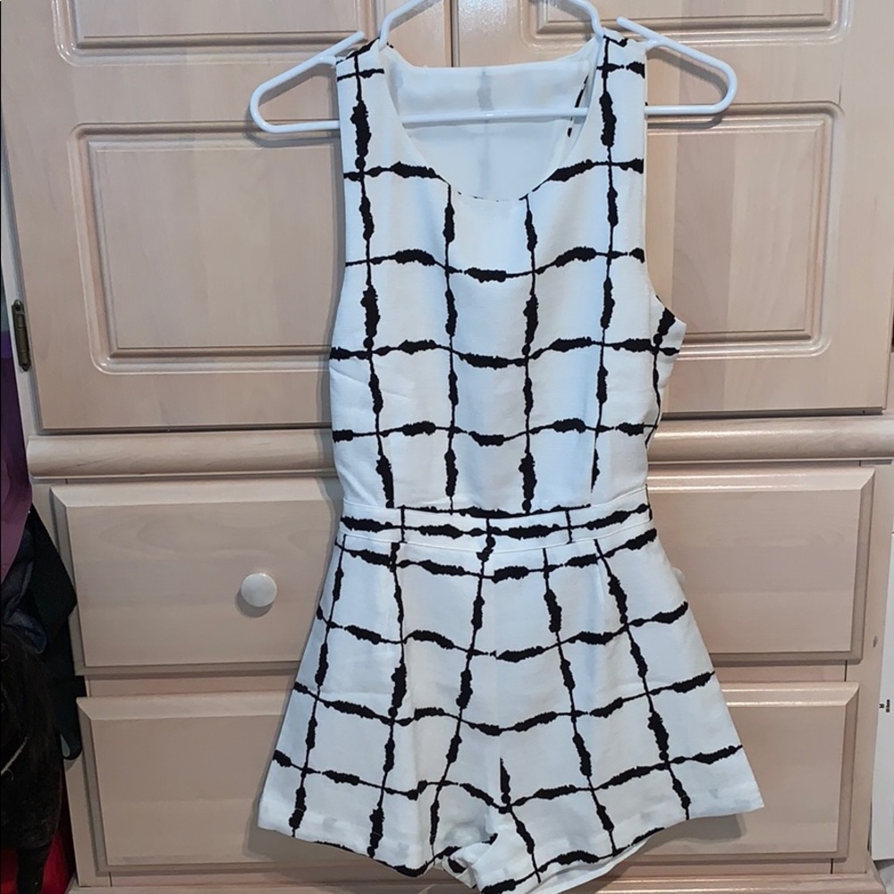 SHEIN Black & White Romper